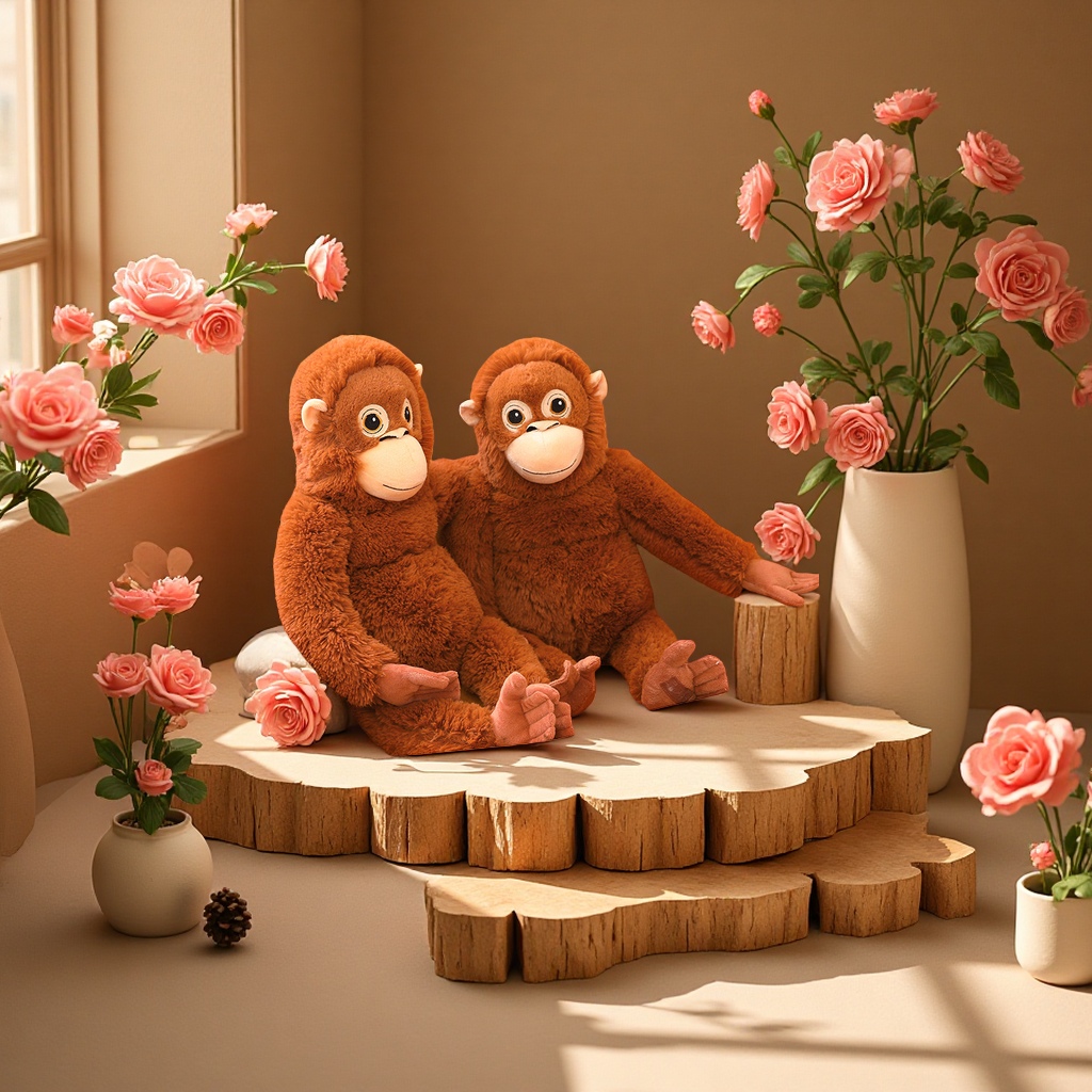 【 Price to be negotiated 】 Foreign trade bestseller Punch long-arm monkey doll, IKEA orangutan doll, realistic orangutan plush toy pic 5