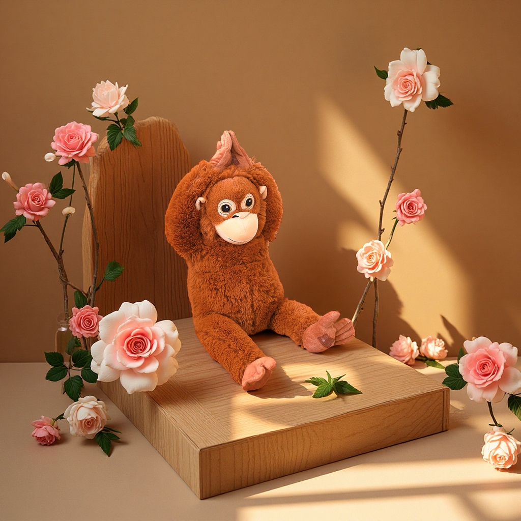 【 Price to be negotiated 】 Foreign trade bestseller Punch long-arm monkey doll, IKEA orangutan doll, realistic orangutan plush toy pic 2