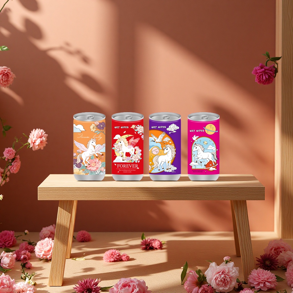 The Pegasus series cola can wet wipes are portable for stain removal, antibacterial, refreshing and fragrant Application Scenario