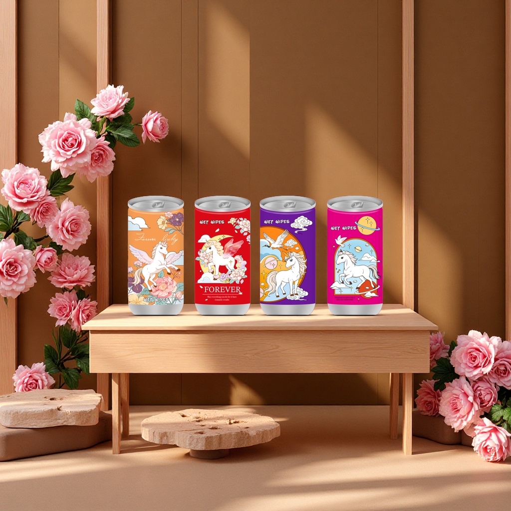 飞马系列可乐罐湿巾 便携去渍抑菌清新留香