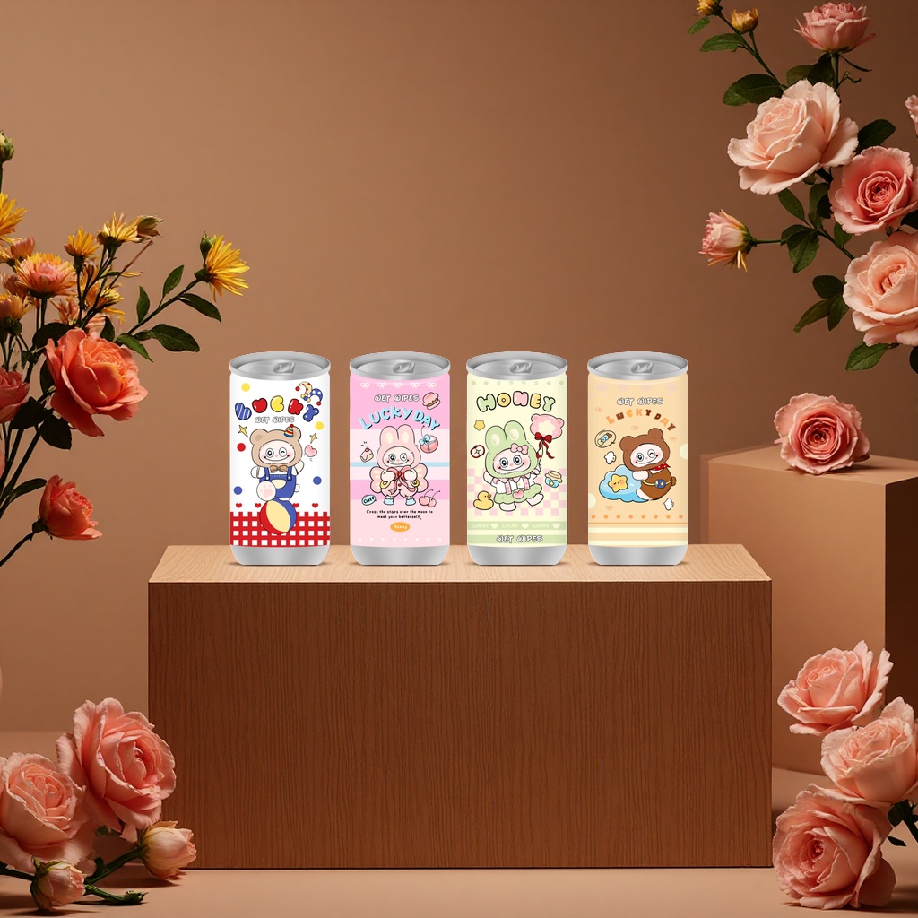 The Little Elf series cola can wet wipes are portable for stain removal, gentle cleaning and antibacterial Specification image