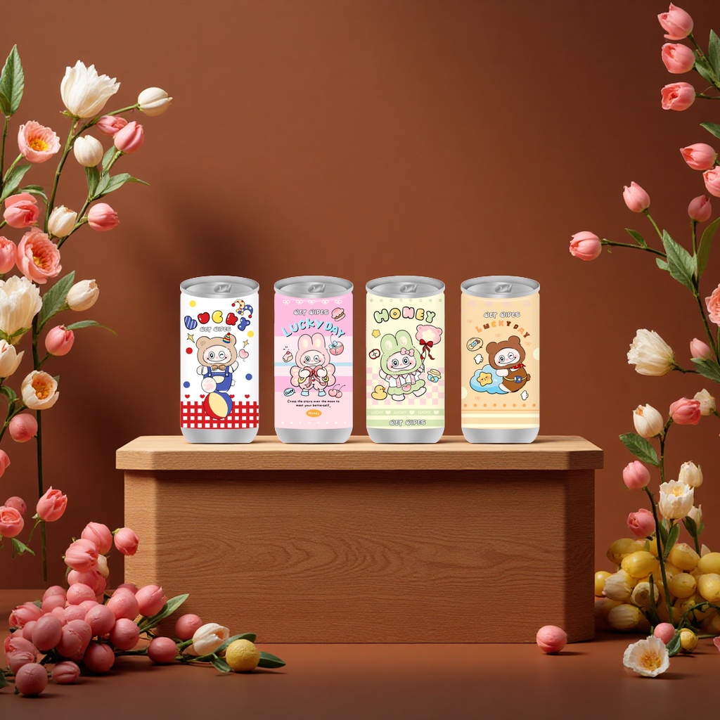 The Little Elf series cola can wet wipes are portable for stain removal, gentle cleaning and antibacterial Application Scenario