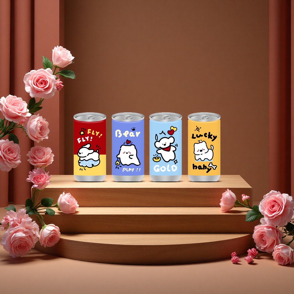 动物们的多巴胺小团子系列可乐罐湿巾 JB-30063 清爽抑菌温和洁净便携装