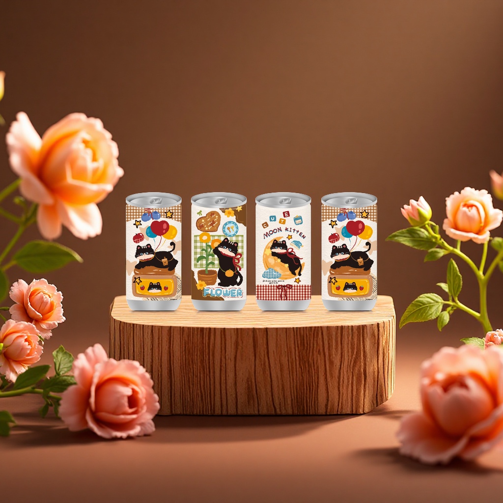 Black Cat Cocoa Quiet Little Dumplings Series Cola Can Wet Wipes JB-30061 Fresh Stain Remover, Flexible and portable details Picture