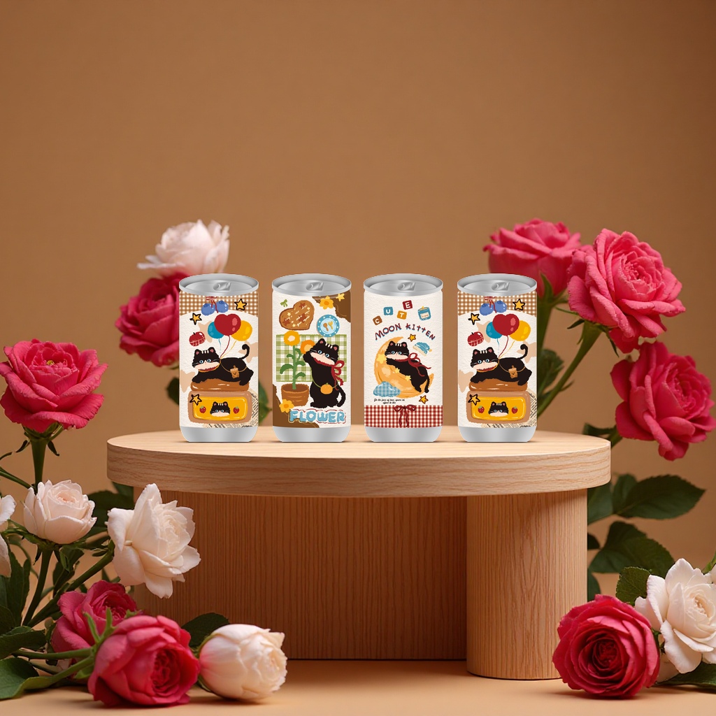 Black Cat Cocoa Quiet Little Dumplings Series Cola Can Wet Wipes JB-30061 Fresh Stain Remover, Flexible and portable Specification image