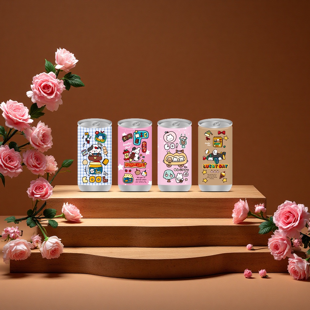 可乐罐湿巾游乐园小动物小团子系列JB-30059 清新去味便携装