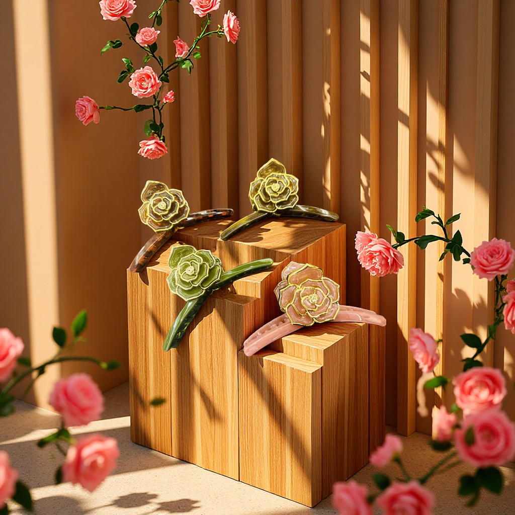 Jasmine hair clips offer a variety of fashionable styles to choose from. They are soft and won't damage your hair, making them a perfect match for exquisite manicures details Picture