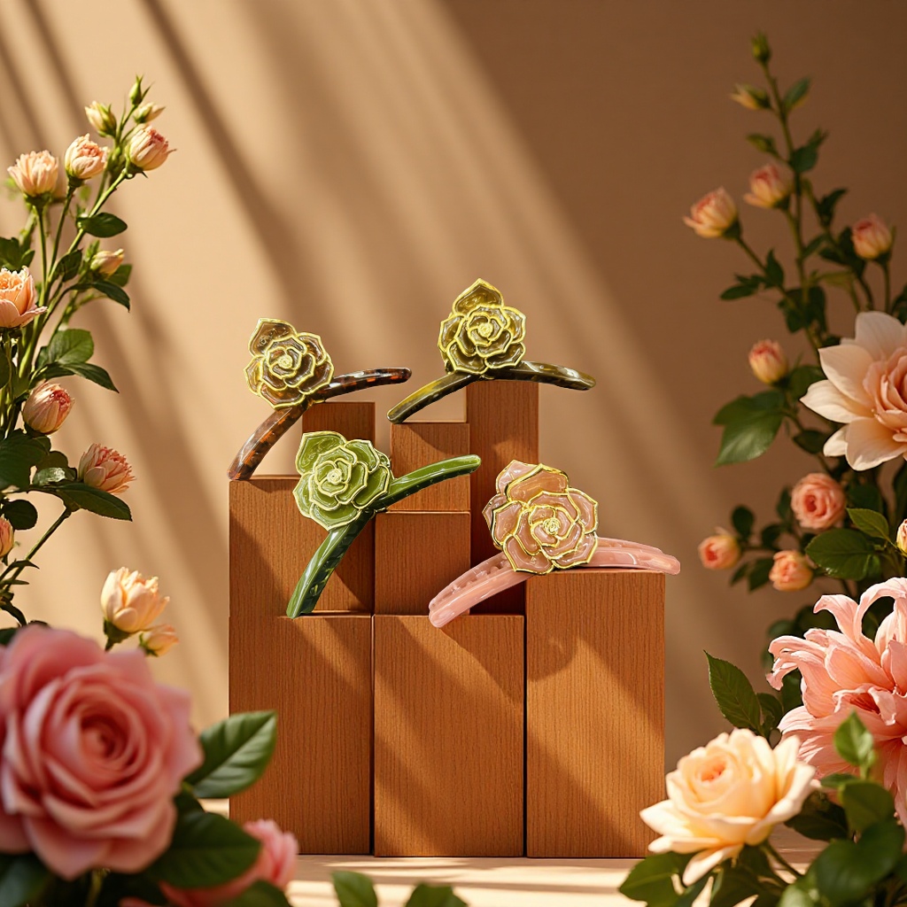 Jasmine hair clips offer a variety of fashionable styles to choose from. They are soft and won't damage your hair, making them a perfect match for exquisite manicures Specification image