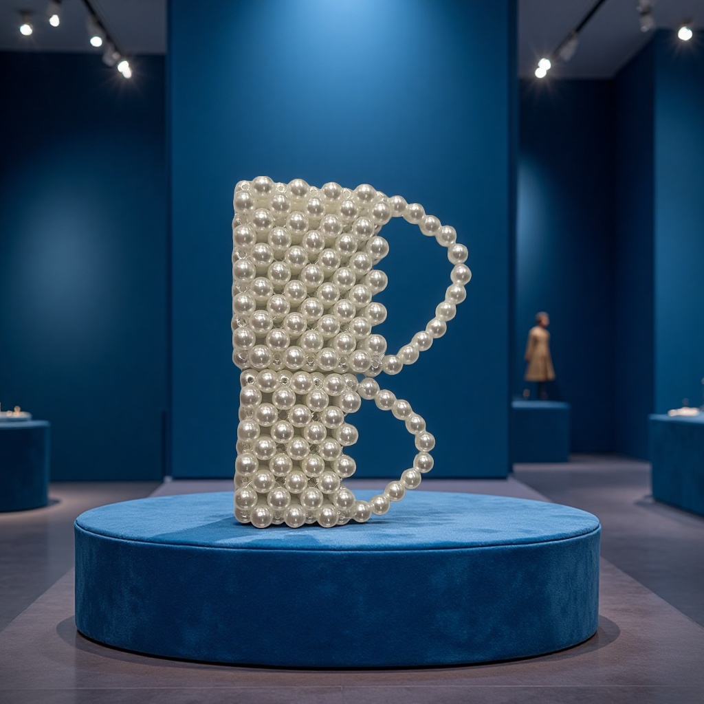 纯手工珍珠小包细节图