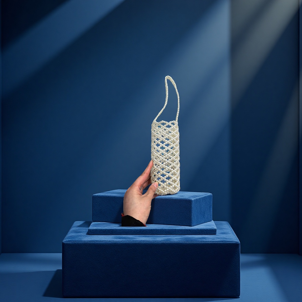 纯手工仿珍珠水杯包产品图