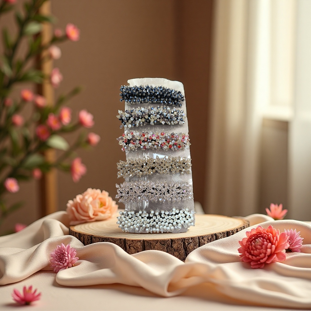 手工制作的发夹细节图