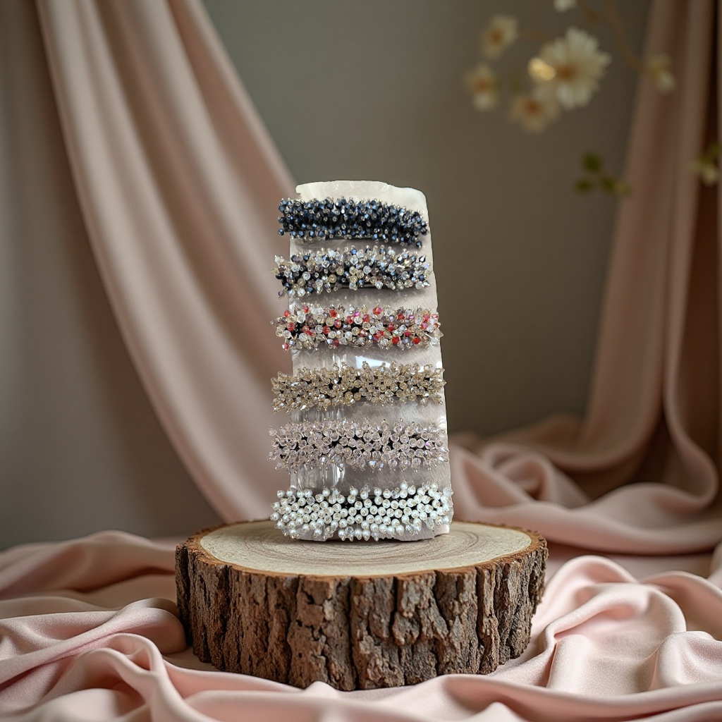 手工制作的发夹细节图