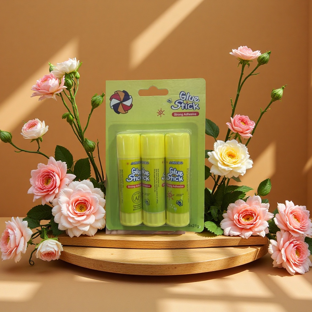 固体胶 透明强力粘合剂 三支装 大容量办公文具用品