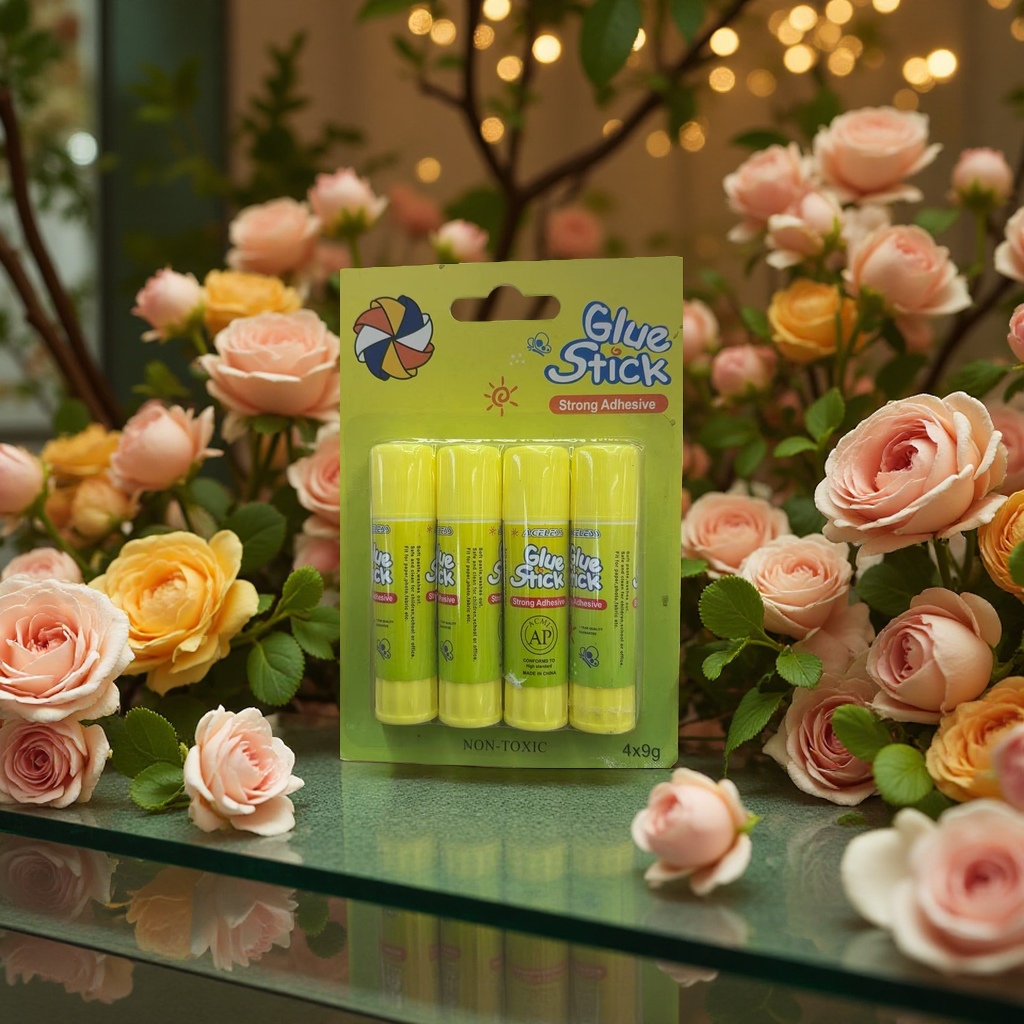 固体胶办公用品强力粘合不掉胶透明胶棒4支装细节图