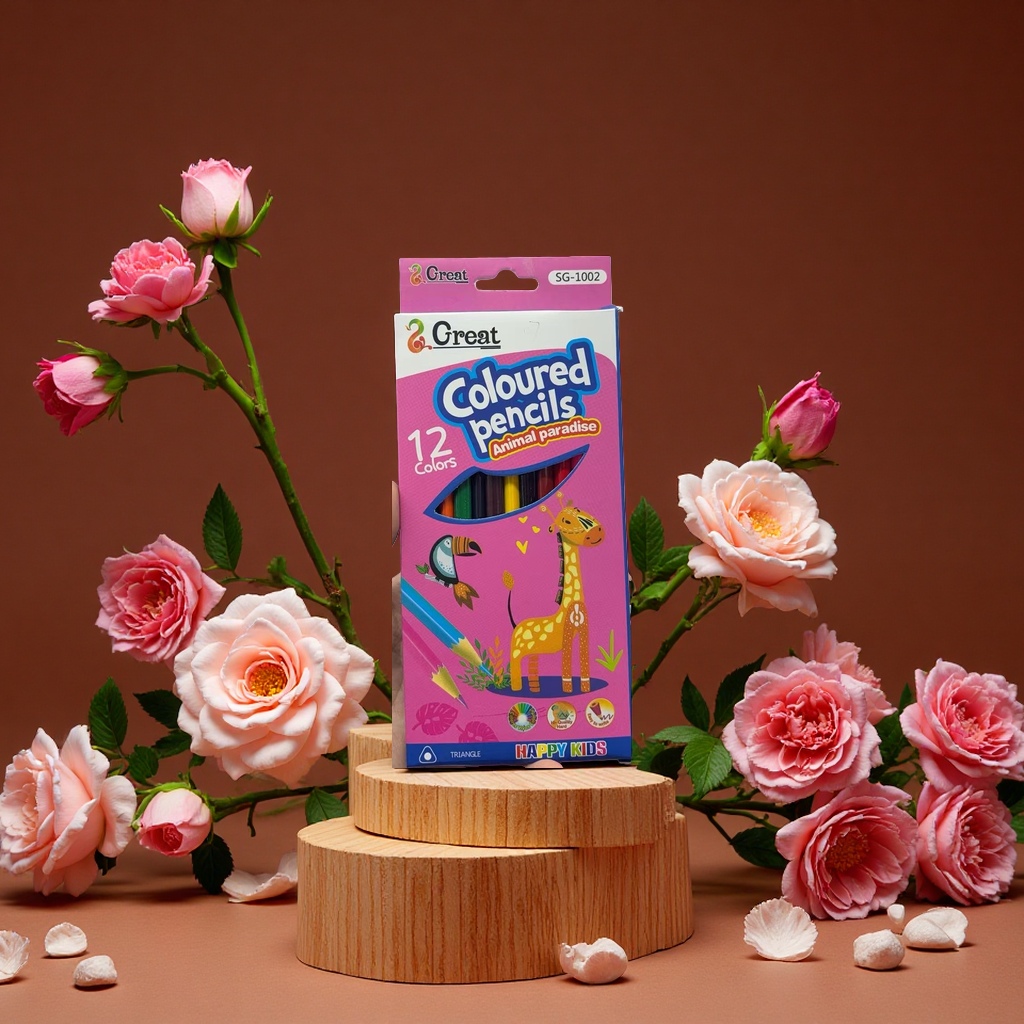 12色彩铅儿童美术绘画彩色铅笔学生用画笔盒装