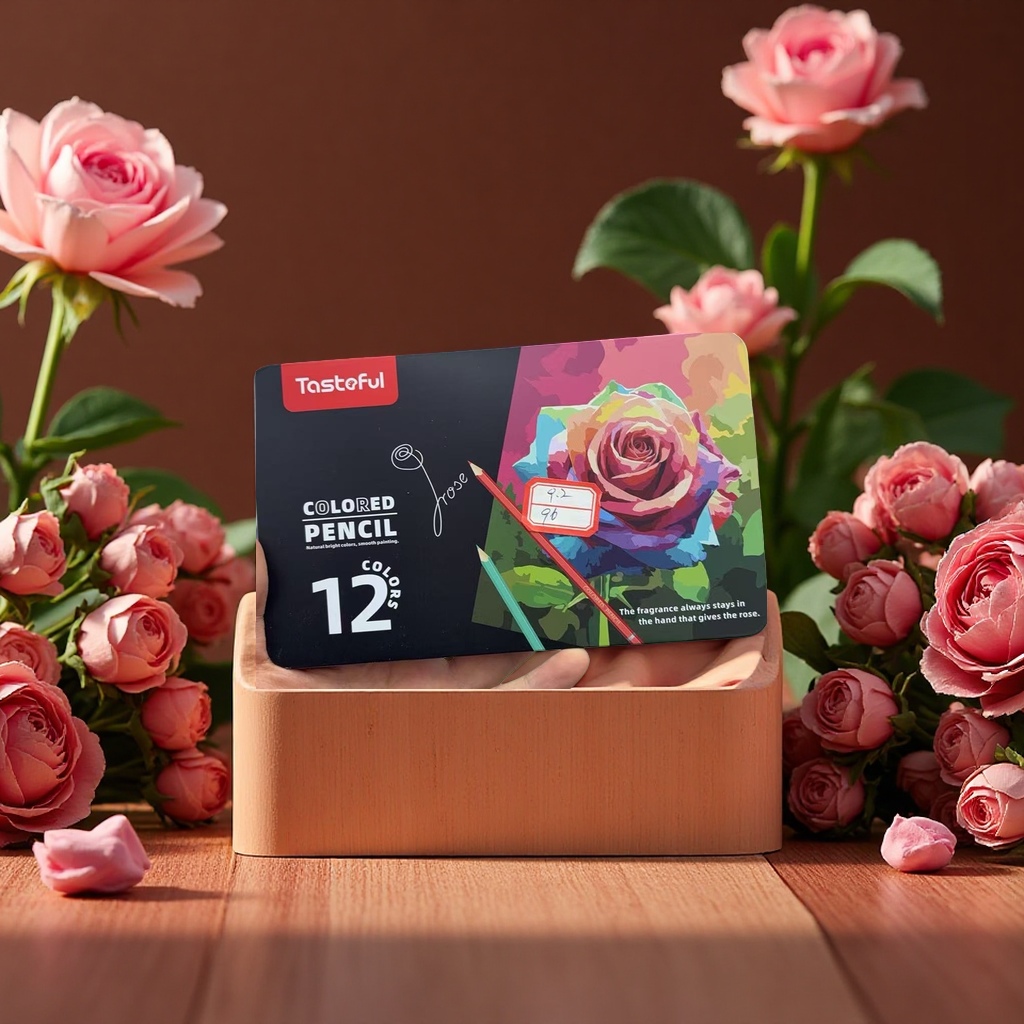 12色铁盒彩铅儿童绘画用美术工具盒装细节图