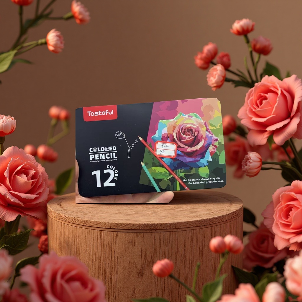 12色铁盒彩铅儿童绘画用美术工具盒装产品图