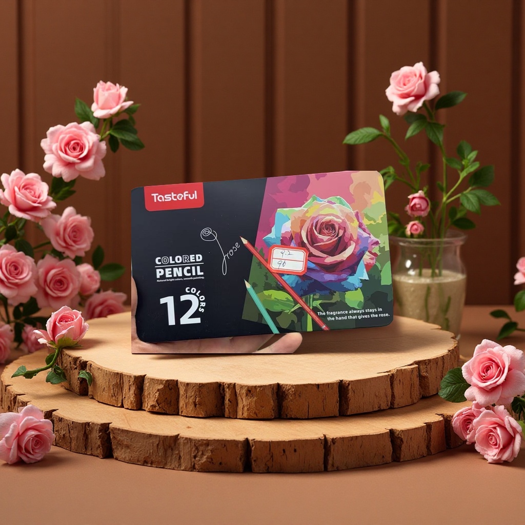 12色铁盒彩铅儿童绘画用美术工具盒装