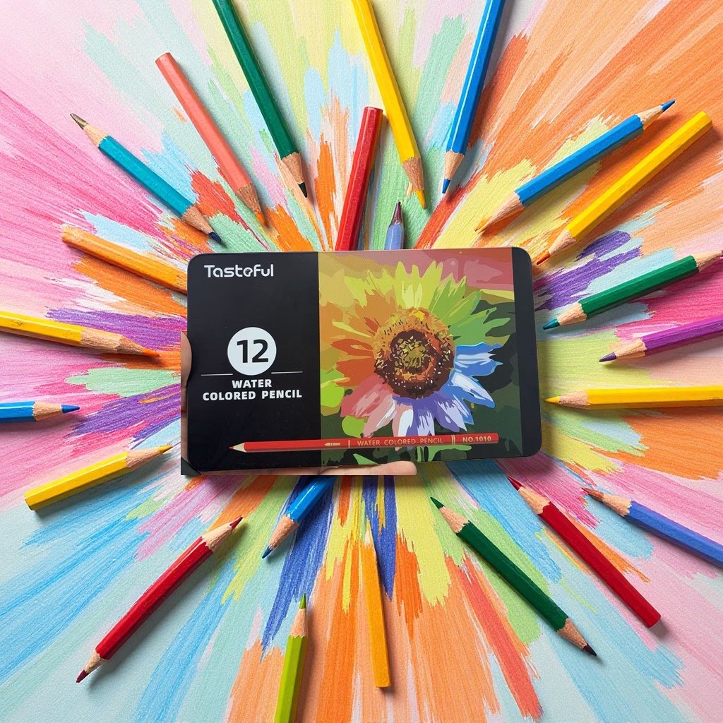 12色铁盒彩铅儿童绘画工具便携学生用