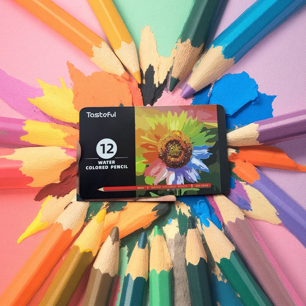 12色铁盒彩铅儿童绘画工具便携学生用细节图