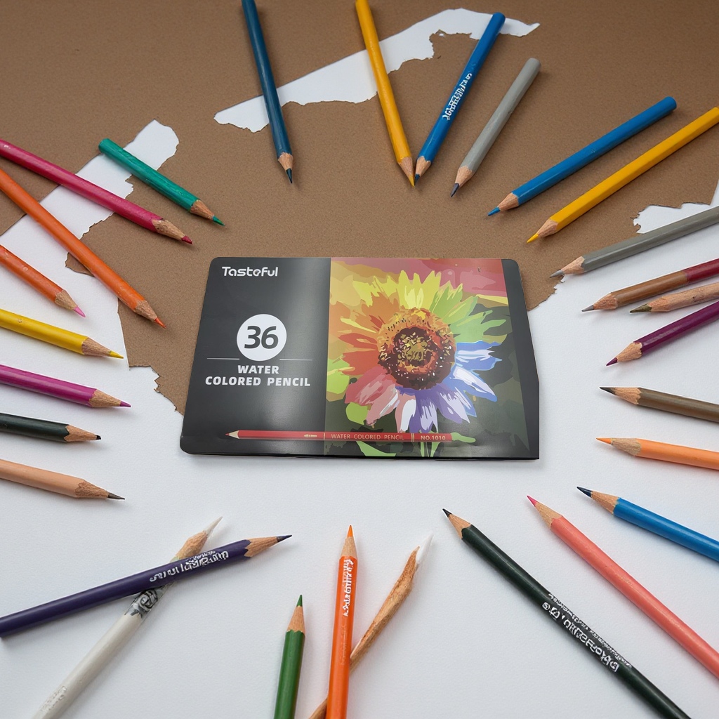 36色铁盒彩铅套装儿童绘画美术用品