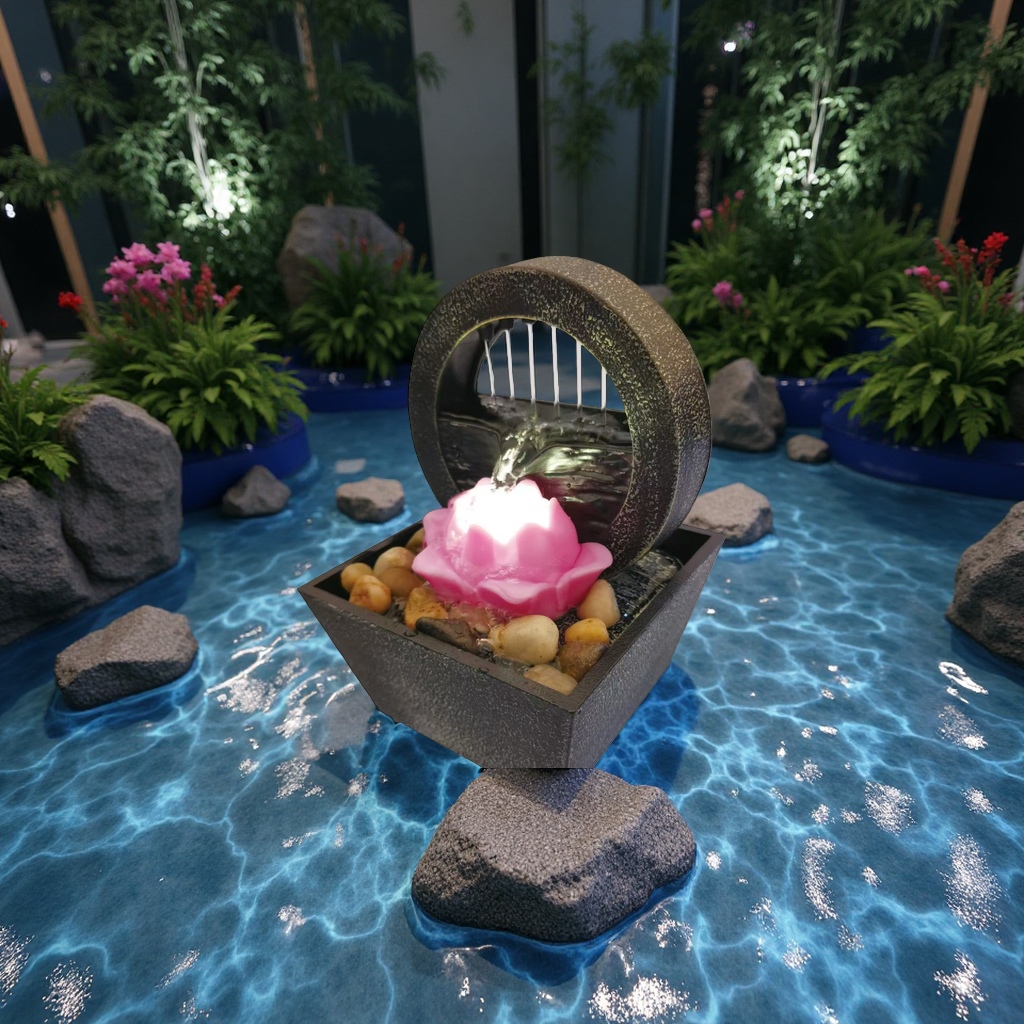 Water flow ornaments, fountain landscape project, household decorative water feature 180g