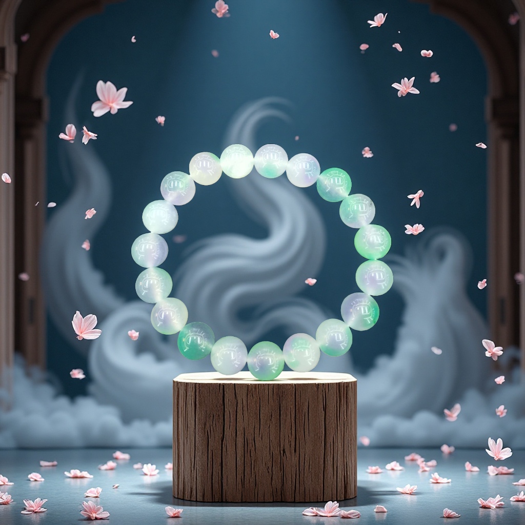 创美不规则女款手链百搭时尚石英石蓝飘花手链10