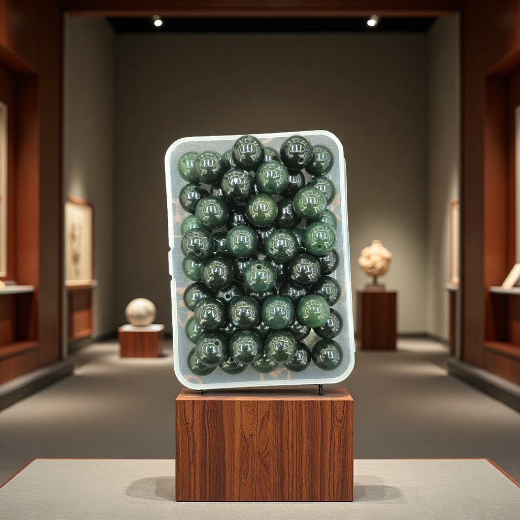 玉石养生手串天然玉石手链女性男士简约时尚饰品和田青玉14#