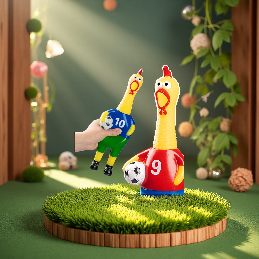 玩具 足球尖叫鸡白底实物图