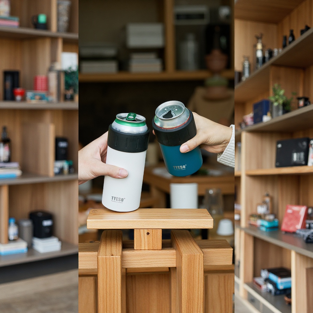 TYESO泰硕不锈钢保温套便携保冷杯180ml无盖杯具