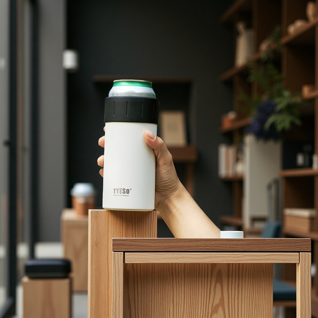 TYESO stainless steel insulated portable cold cup 180ml uncovered cup Specification image