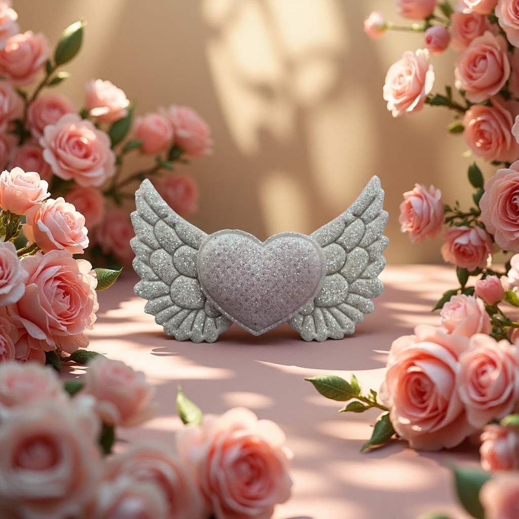 5公分格利特翅膀配2 5公分格利特小爱心超声波压花工艺可来样定制产品图