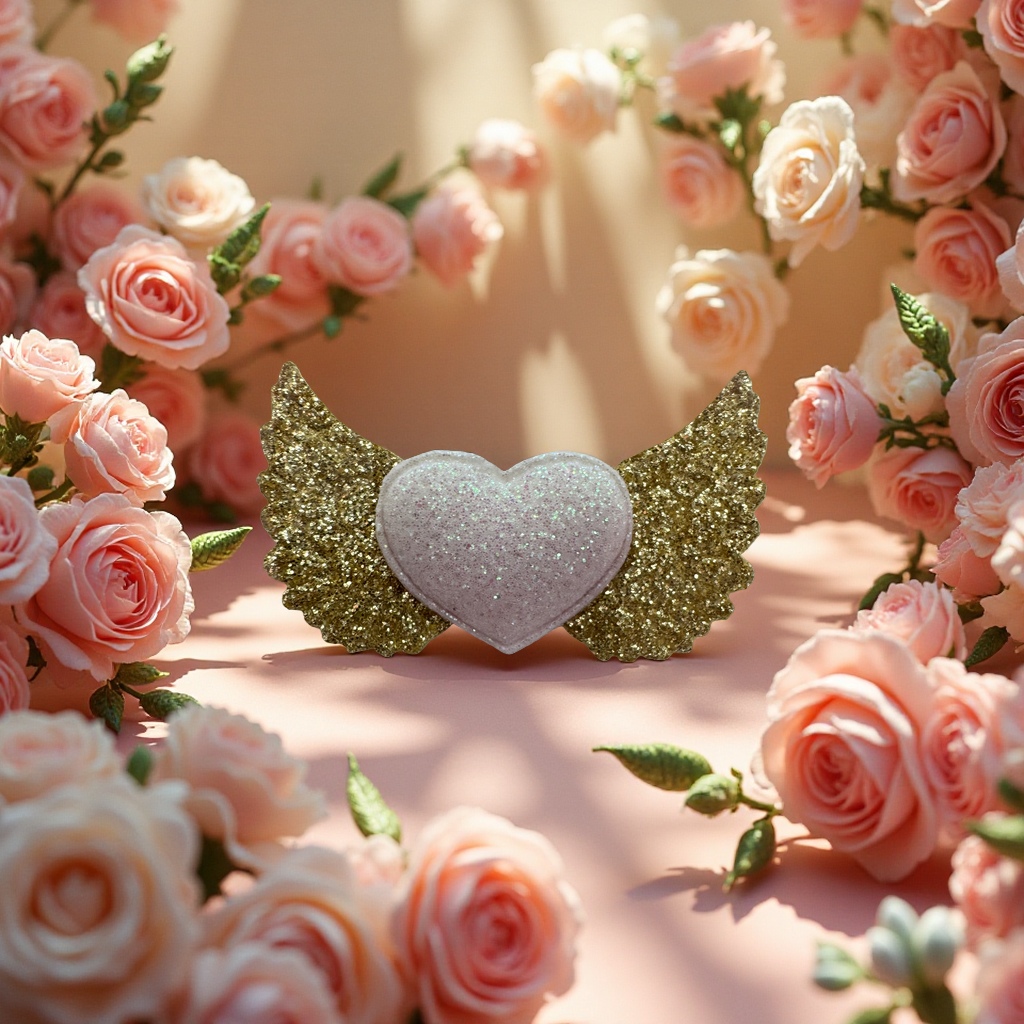 5公分格利特翅膀配2 5公分格利特小爱心超声波压花工艺可来样定制细节图