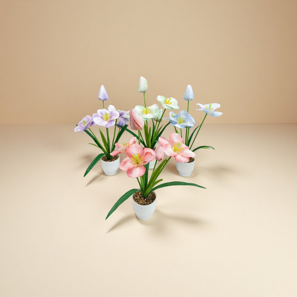 Kneading flowers, green plants, potted plants, small flowers, succulents, simulated decorative items, simulated bonsai, high-fidelity green plants Application Scenario