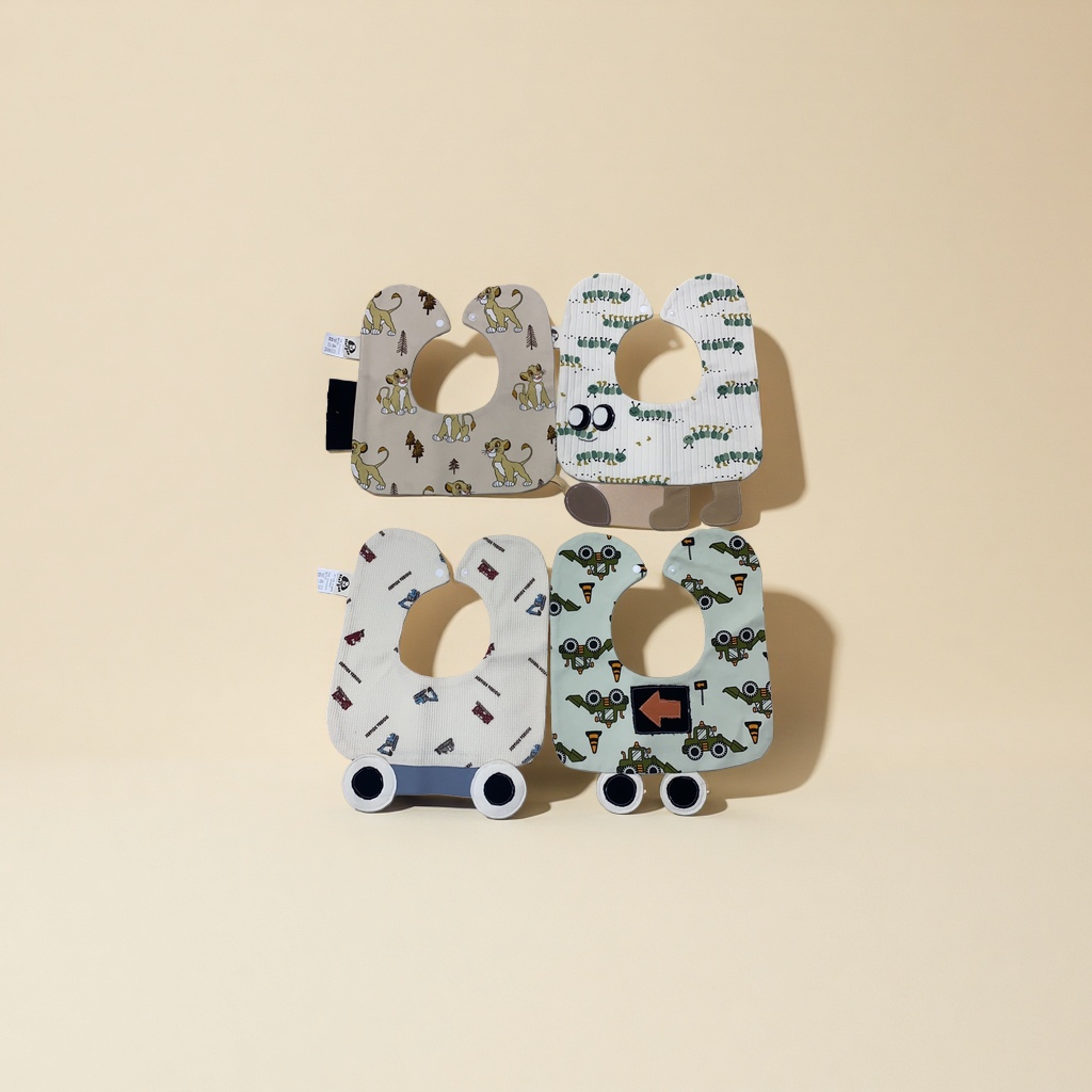 婴儿全棉卡通防水口水巾透气吸汗柔软呵护宝宝娇嫩肌肤