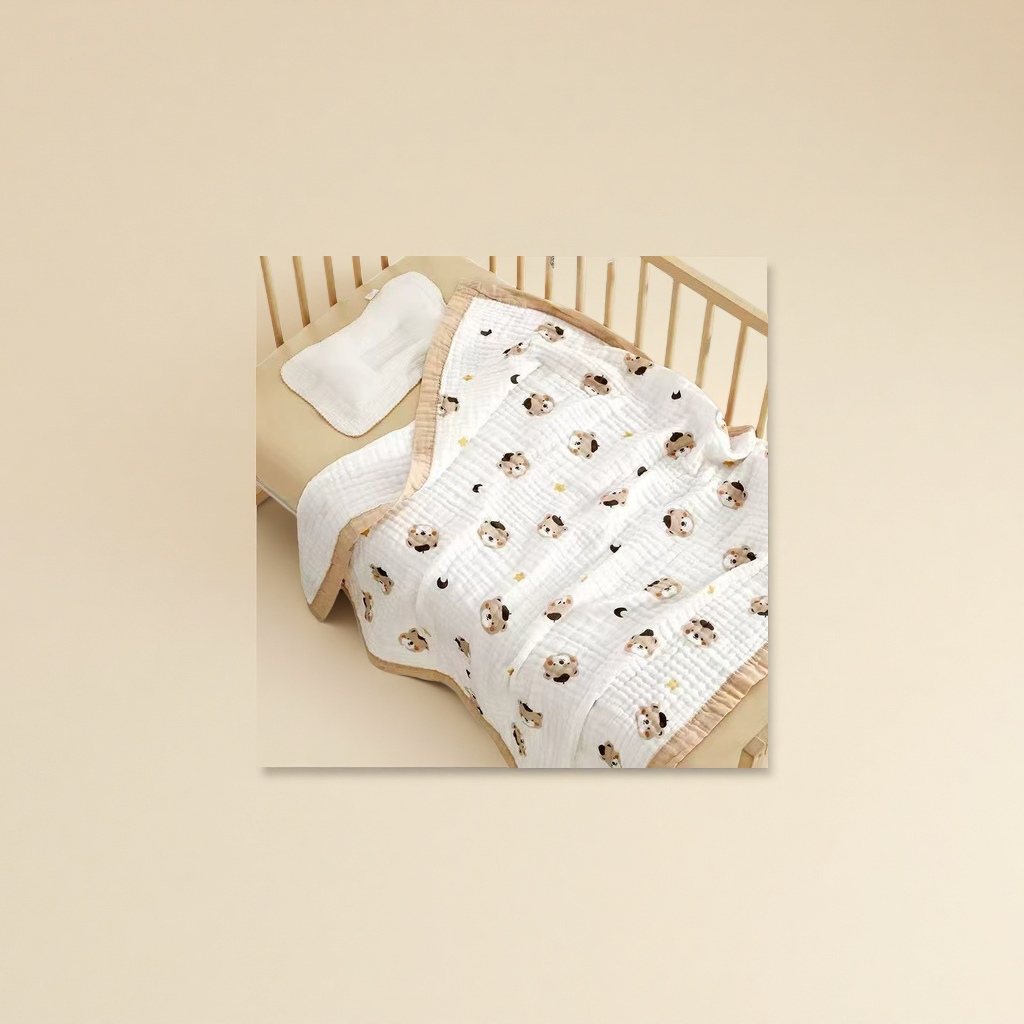 全棉六层纱布110x110浴巾柔软吸水性好保暖透气