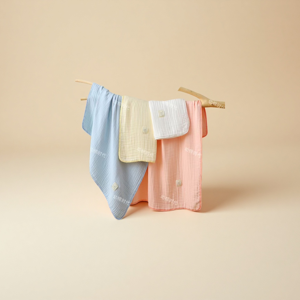 全棉婴儿浴巾110x110cm柔软吸水大码加厚