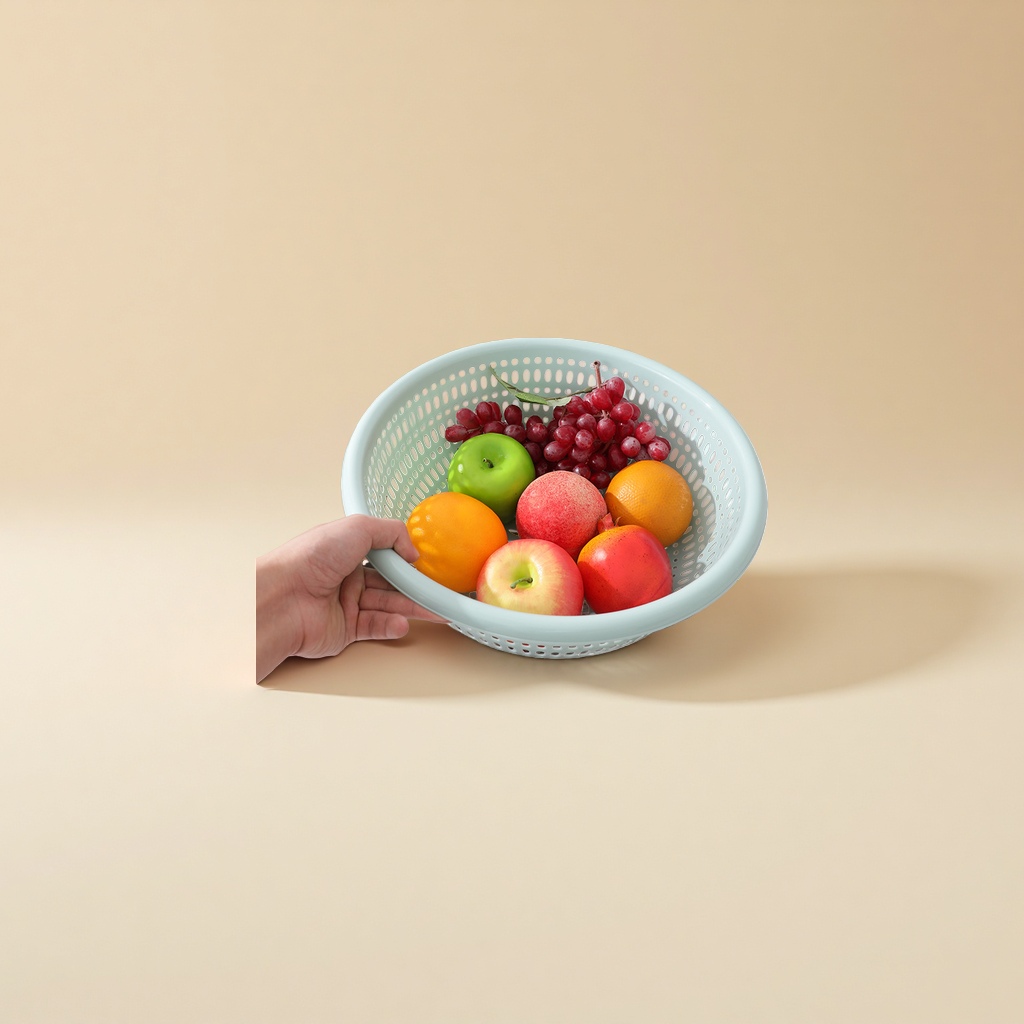 圆形洗米筛洗菜篮四件套收纳沥水篮厨房洗菜筐滤水果蔬篮沥水果蔬 产品图