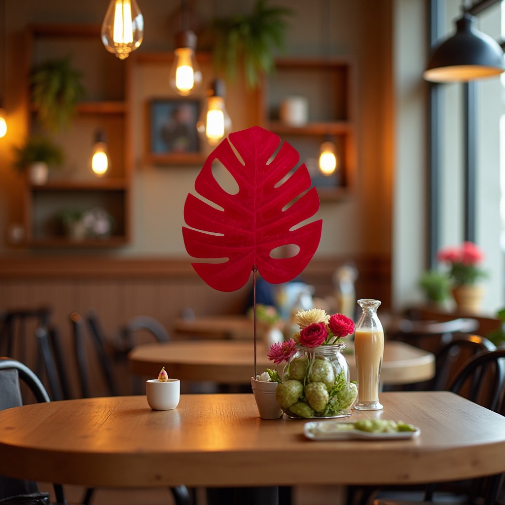 绒布龟背叶小号细节图