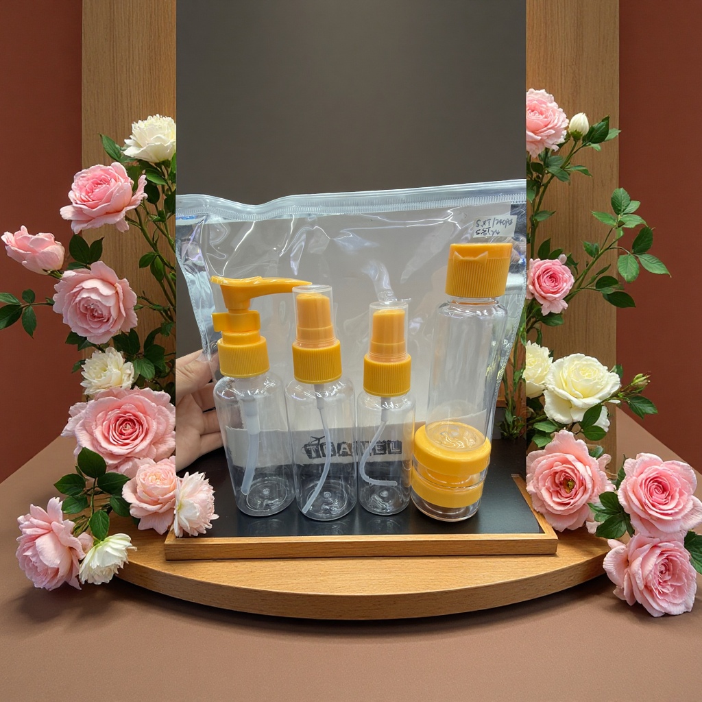 收纳分装瓶套装旅行便携大容量多用途家庭清洁用品外贸批发白底实物图