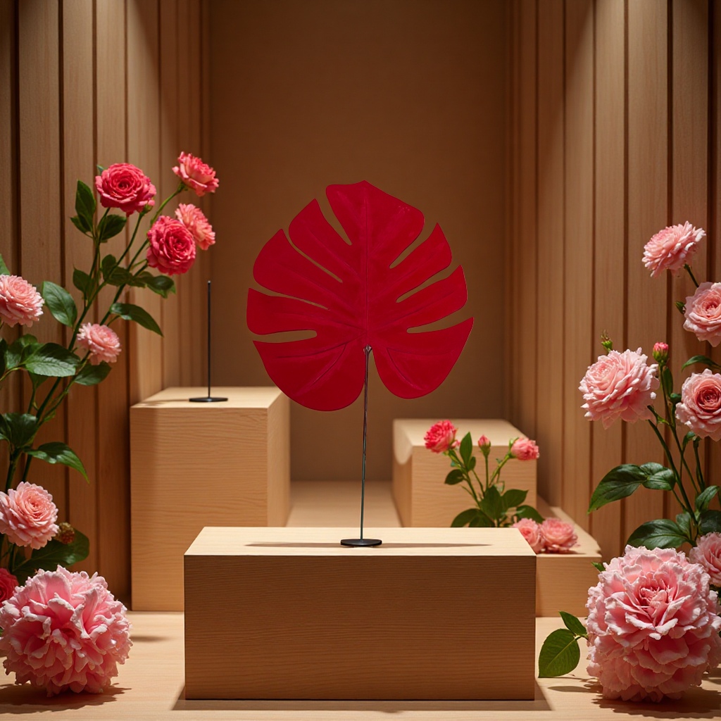 绒布龟背叶大号产品图