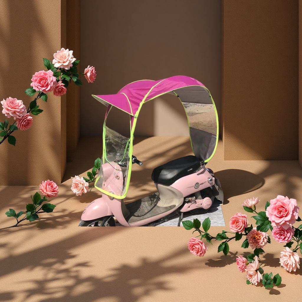 电动车摩托车遮阳篷防雨防晒加厚款户外骑行装备