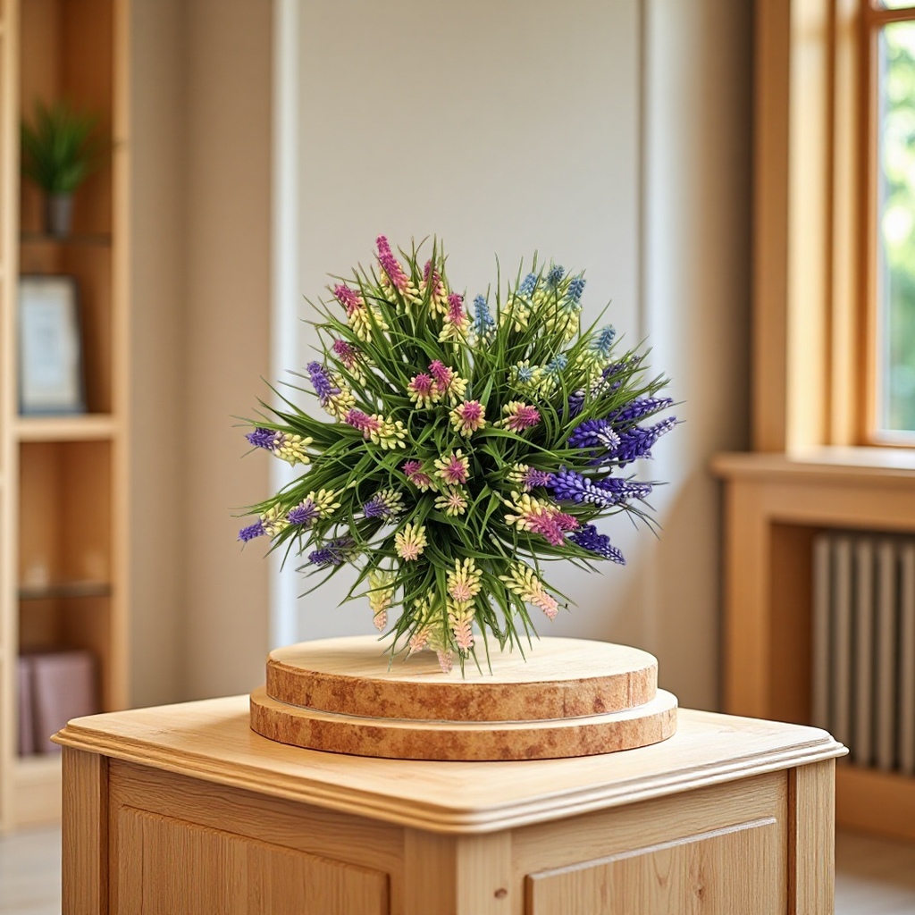 Simulated flower ornaments, living room decoration floral art, green plants, simulated vases, flower bouquet combination sets details Picture