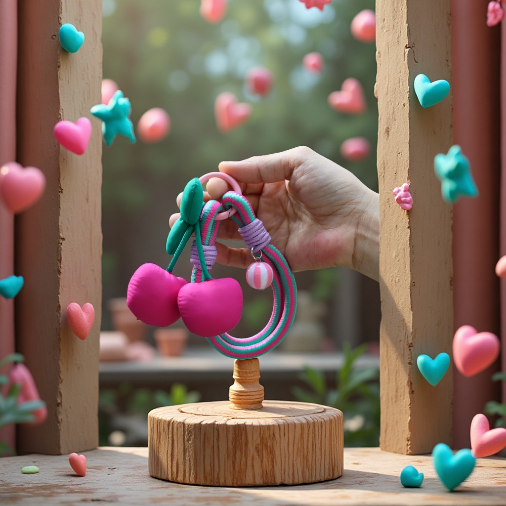 哭哭马露营毛绒挂件粉袋香囊包包挂饰可爱装饰品