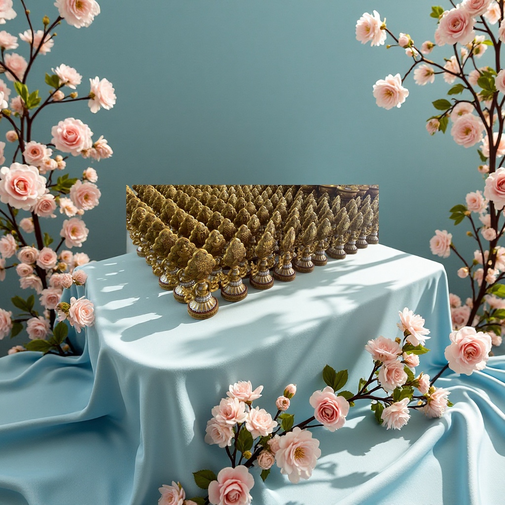 Eight auspicious resin alloy ornaments, Buddha offering ornaments and home decorations details Picture
