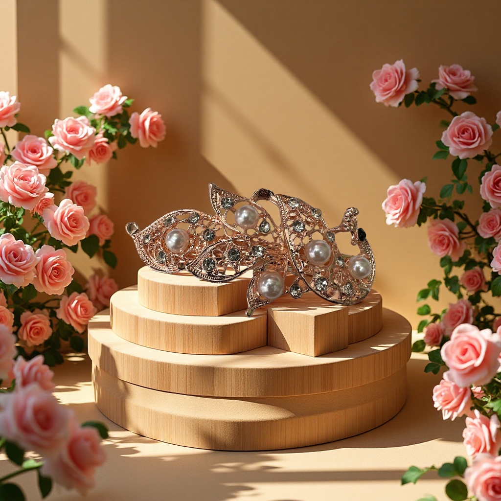 天然银饰手链女简约时尚百搭饰品18cm头饰发饰发卡发夹蝴蝶结发夹发卡发饰