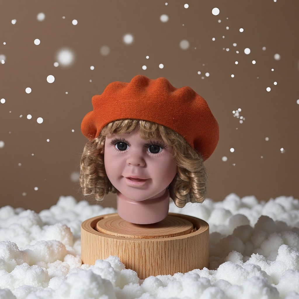 Ponytail hat, summer children's fisherman's hat, children's hat, breathable and sun-protective children's hat, wool beret hat, cashmere beret Application Scenario