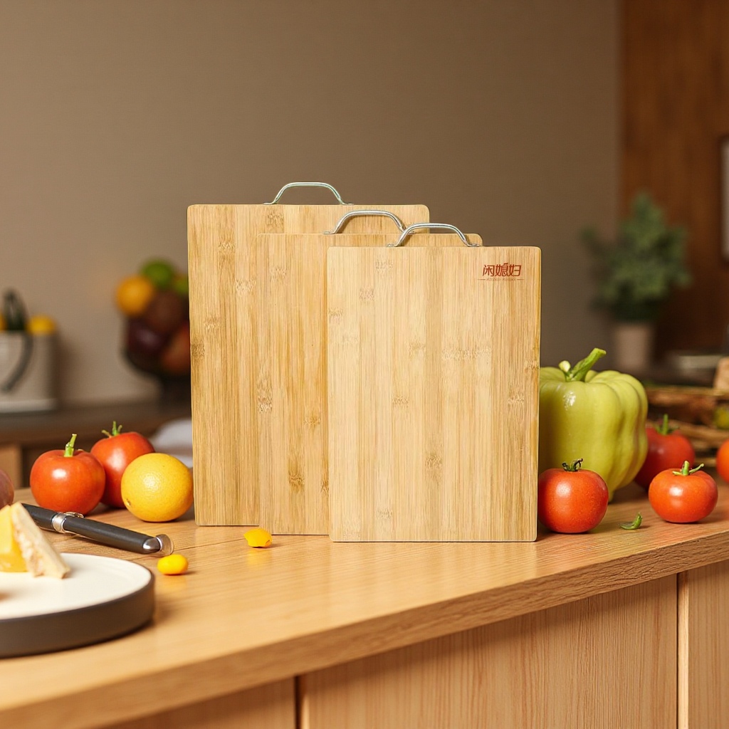 闲媳妇抗菌防霉菜板切菜板家用砧板粘板厨房案板竹宿舍占板刀板