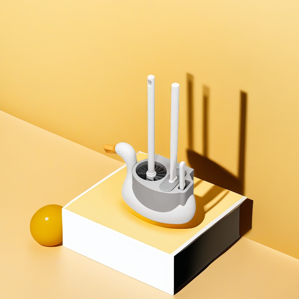 时尚创意天鹅马桶刷套装 马桶卫生刷清洁工具组合款