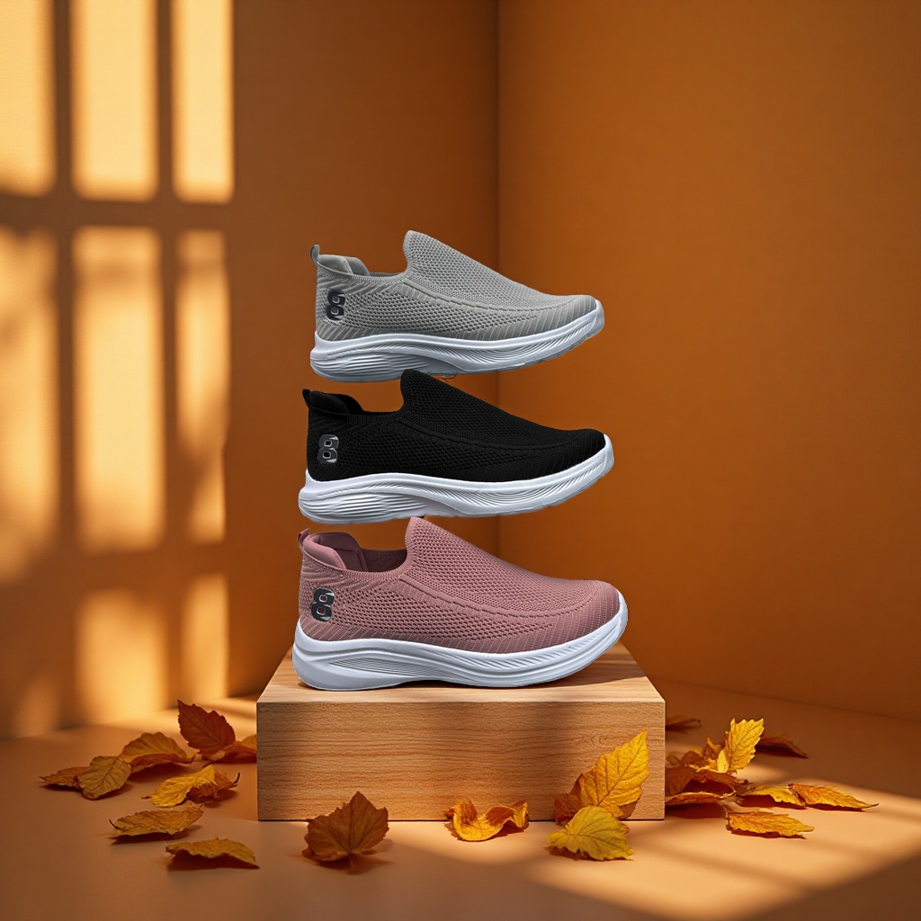 Retro classic sports shoes for women, casual sports outdoor shoes, made of ultra-light materials detail image 4